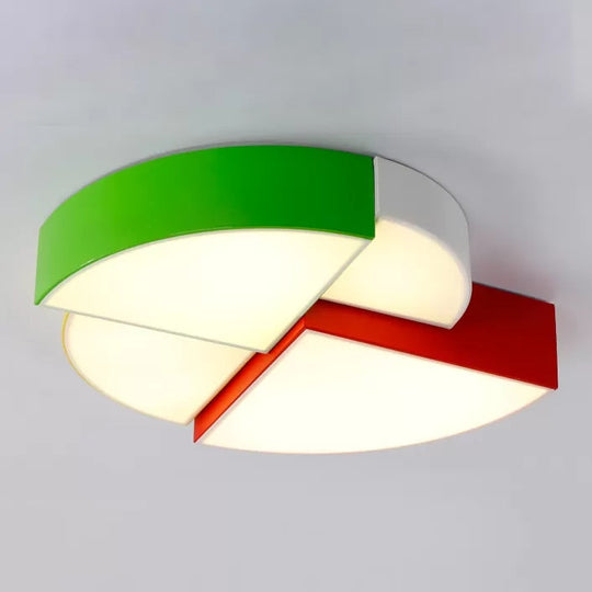 Cartoon LED Tangram Flush Mount Ceiling Light for Living Room - Acrylic Fixture