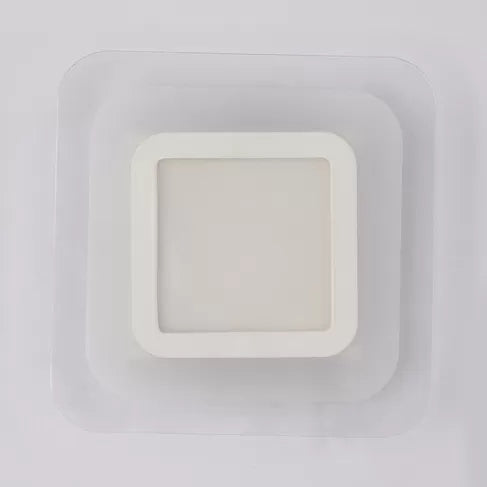 Square Led Wall Sconce - Simple White Acrylic Light For Stairway