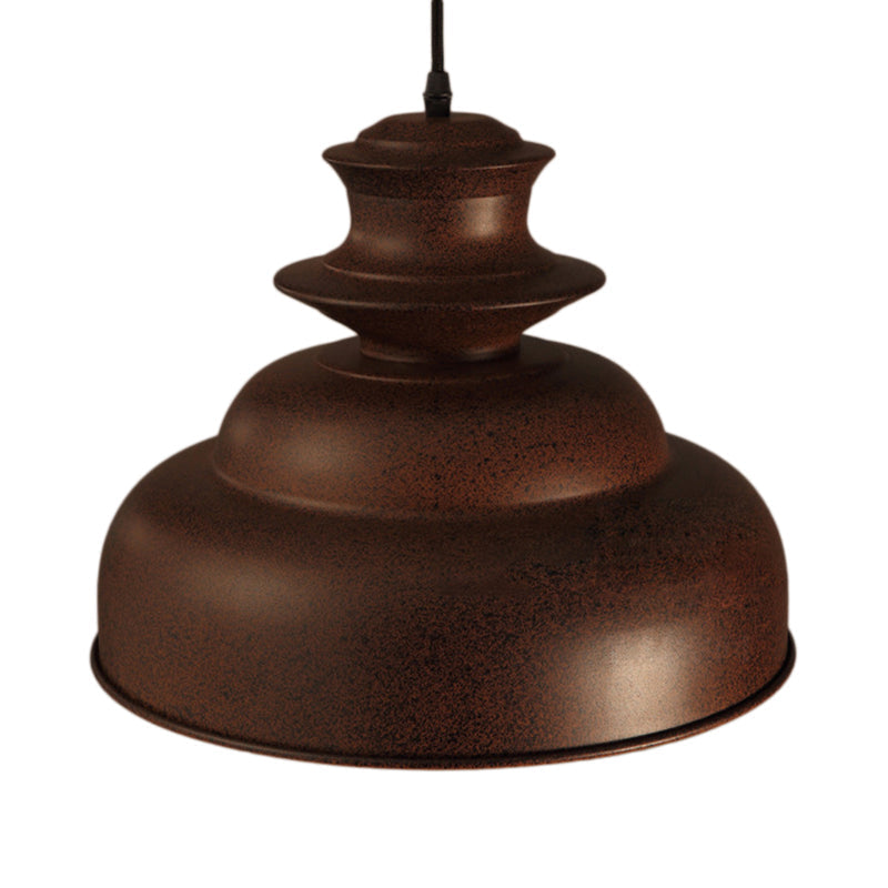 Vintage Double Bubble Pendant Light - Stylish Bronze Metal Ceiling Pendant (Indoor)