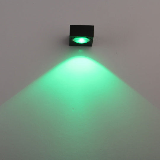 Modern Aluminum Rgb Wall Light - Black/Brushed Silver; Single/Double Sided Led; Ideal For Corridor