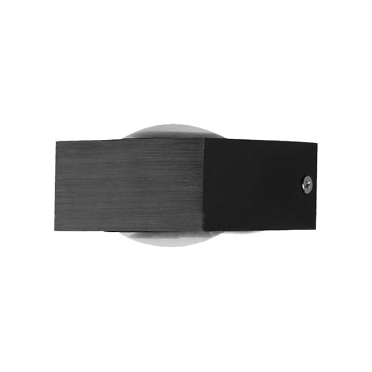 Modern Aluminum Rgb Wall Light - Black/Brushed Silver; Single/Double Sided Led; Ideal For Corridor