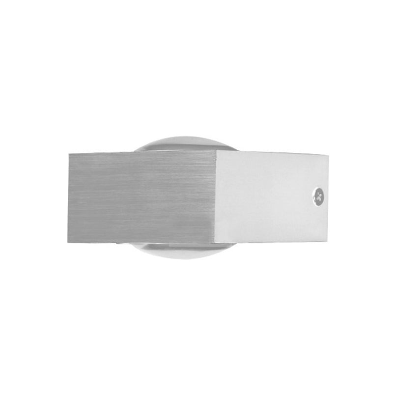 Modern Aluminum Rgb Wall Light - Black/Brushed Silver; Single/Double Sided Led; Ideal For Corridor