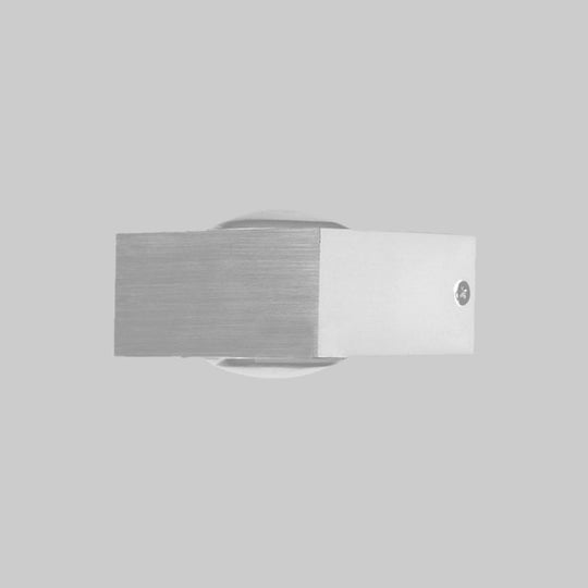 Modern Aluminum Rgb Wall Light - Black/Brushed Silver; Single/Double Sided Led; Ideal For Corridor