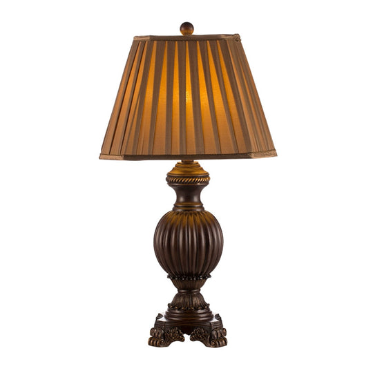 Rustic Style Tapered Dining Table Lamp With Brown Night Light 13/15 Wide