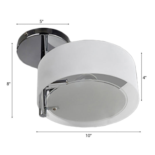 Semi Flush Ceiling Light Fixture - Stunning Drum Acrylic Shade - 1/2/3 Lights - Modern Silver Design for Living Room