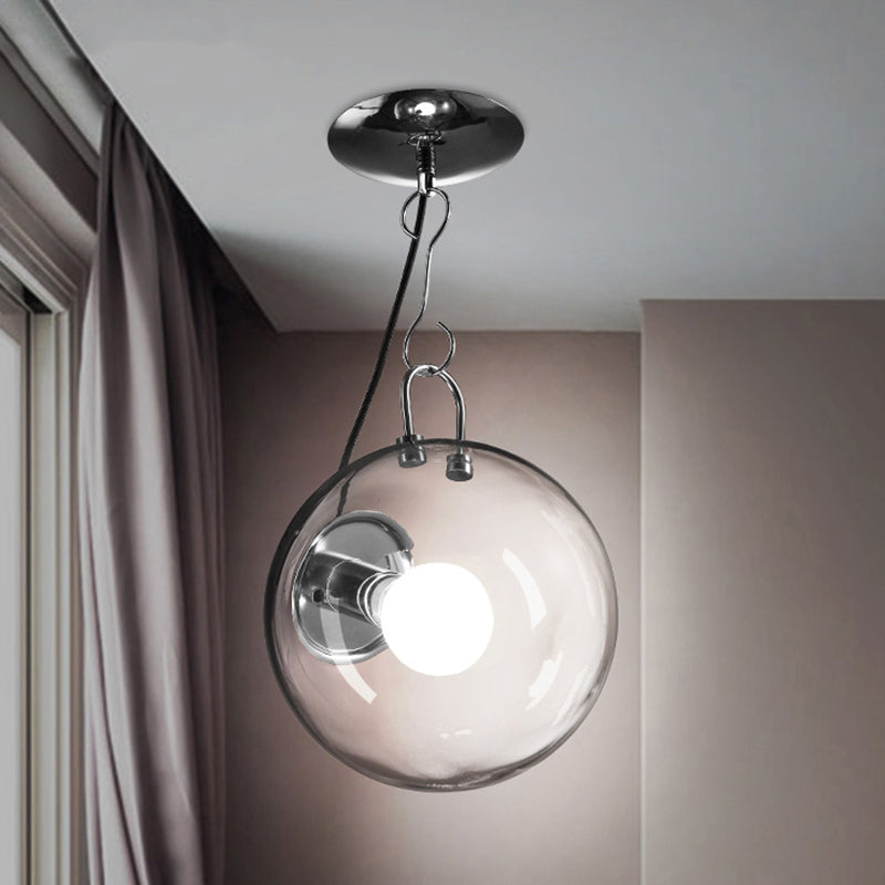 Modern 1-Light Clear Glass Semi Flush Mount - Available in 10" & 12" Width