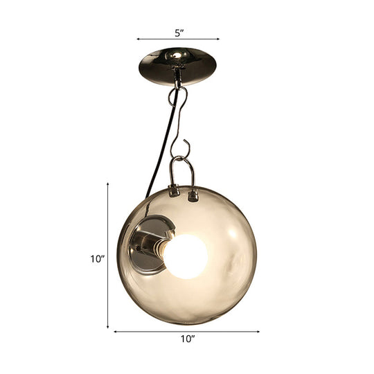 Modern 1-Light Clear Glass Semi Flush Mount - Available in 10" & 12" Width