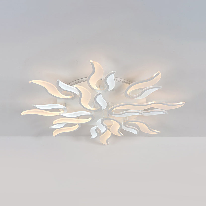 Modern Blossoming LED Flush Mount Light: 3/6/9-Light Acrylic Ceiling Fixture - Warm/White/Natural Light