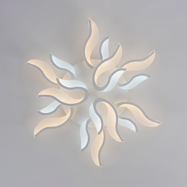 Modern Blossoming LED Flush Mount Light: 3/6/9-Light Acrylic Ceiling Fixture - Warm/White/Natural Light