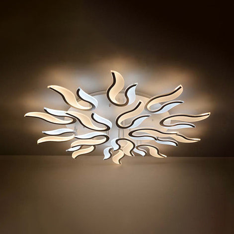 Modern Blossoming LED Flush Mount Light: 3/6/9-Light Acrylic Ceiling Fixture - Warm/White/Natural Light