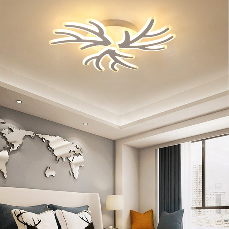 Contemporary Coral Flush Ceiling Light: Acrylic Flushmount with LED Lights in Warm/White/Natural