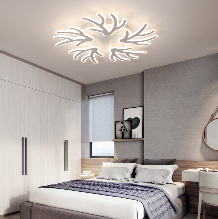 Contemporary Coral Flush Ceiling Light: Acrylic Flushmount with LED Lights in Warm/White/Natural