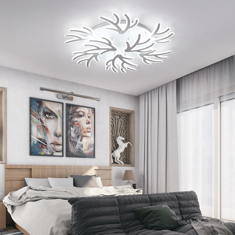 Contemporary Coral Flush Ceiling Light: Acrylic Flushmount with LED Lights in Warm/White/Natural