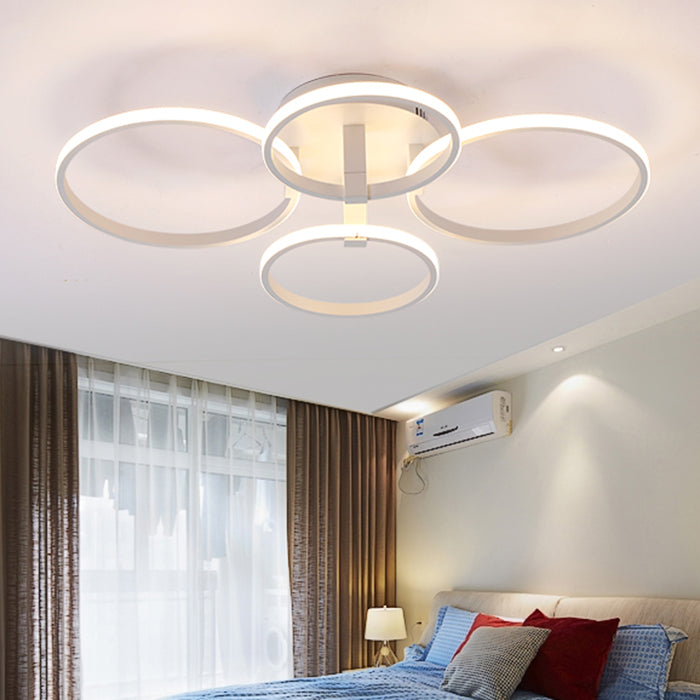 Acrylic LED Semi Flush Mount Ceiling Light in Warm/White Light with Simple Design - Available in 4/6/8 Lights