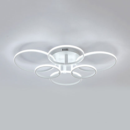 Acrylic LED Semi Flush Mount Ceiling Light in Warm/White Light with Simple Design - Available in 4/6/8 Lights