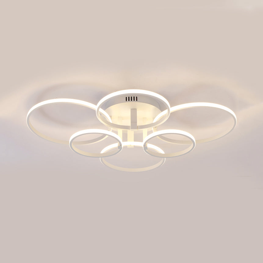 Acrylic LED Semi Flush Mount Ceiling Light in Warm/White Light with Simple Design - Available in 4/6/8 Lights