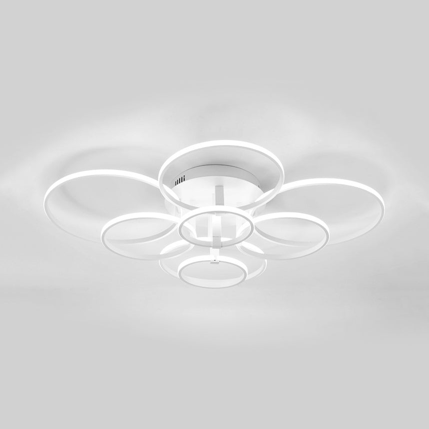 Acrylic LED Semi Flush Mount Ceiling Light in Warm/White Light with Simple Design - Available in 4/6/8 Lights