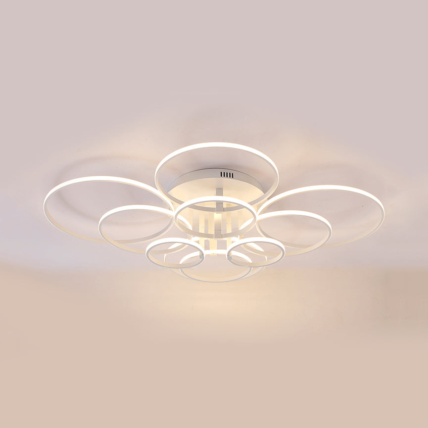 Acrylic LED Semi Flush Mount Ceiling Light in Warm/White Light with Simple Design - Available in 4/6/8 Lights