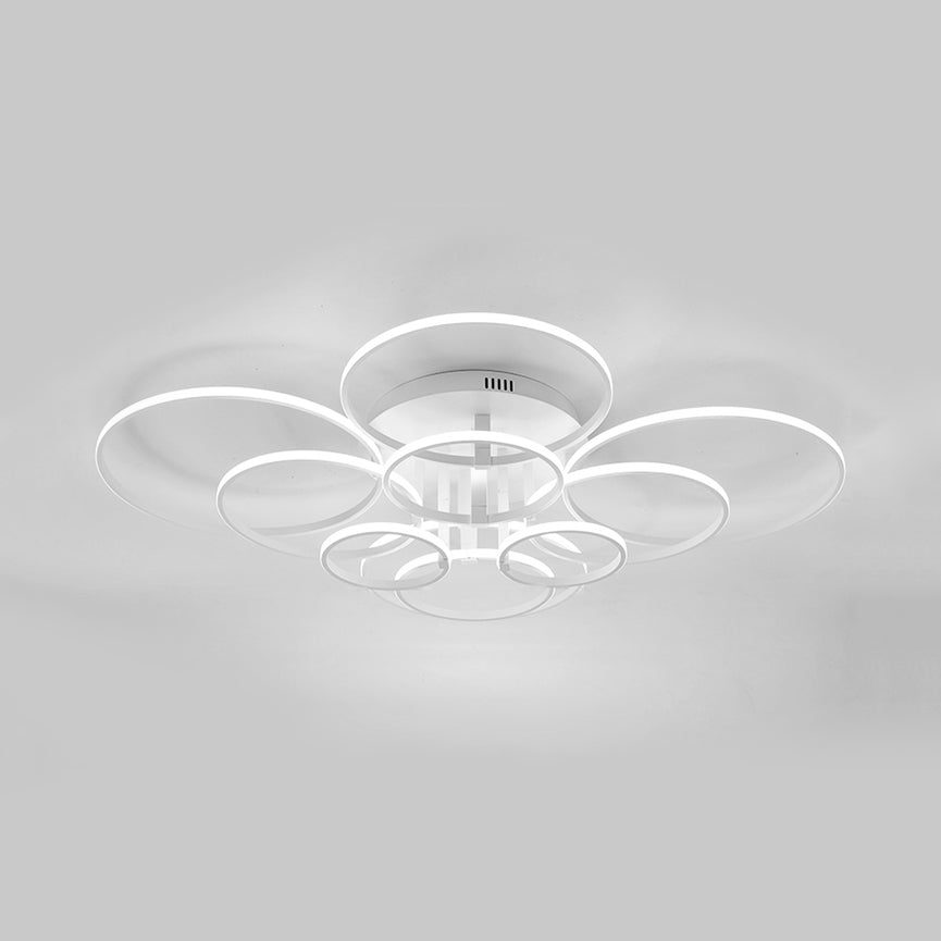 Acrylic LED Semi Flush Mount Ceiling Light in Warm/White Light with Simple Design - Available in 4/6/8 Lights