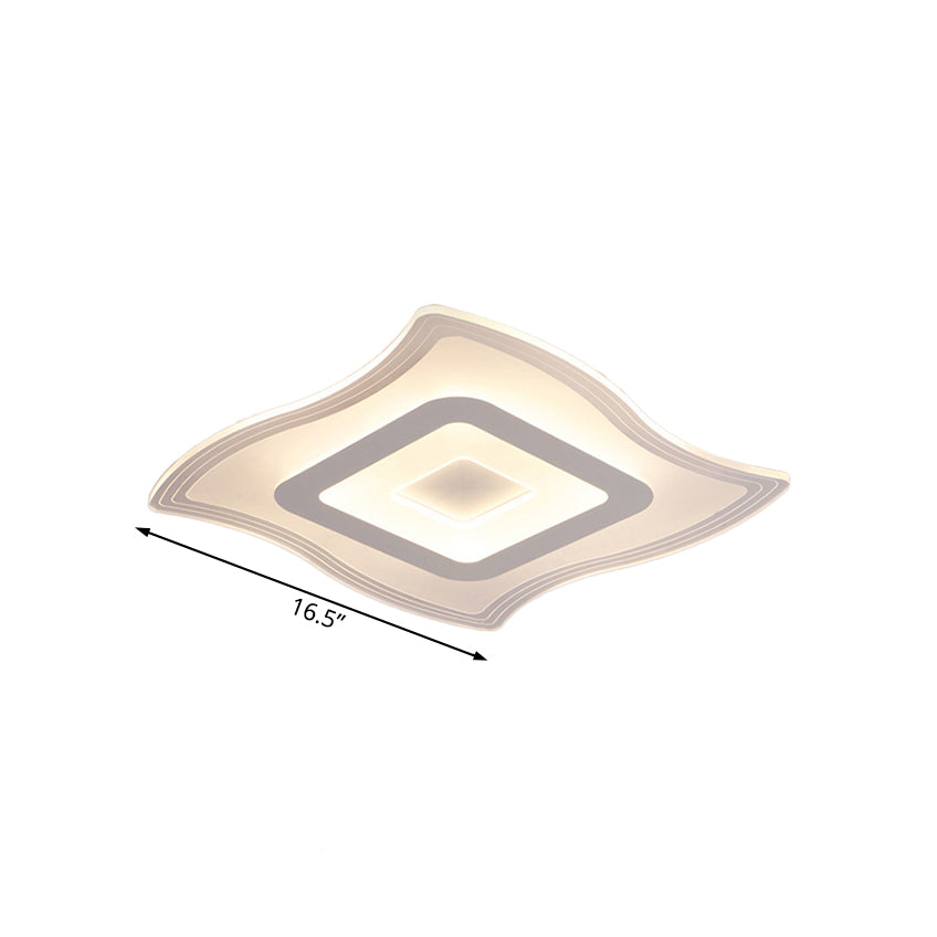 Acrylic Carpet Flush Ceiling Light - Modern Led Mount Lamp | 16.5/20.5/23.5 Wide Warm/White