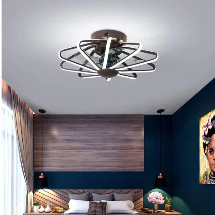 110V Lamp Creative Restaurant Fan Living Room Bedroom Integrated Ceiling