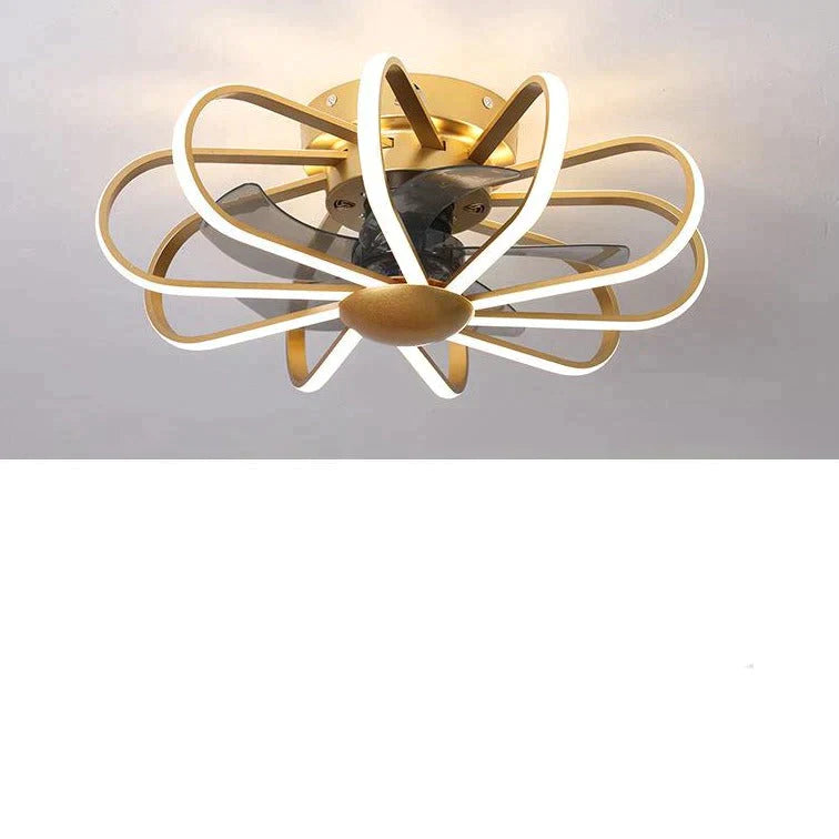 110V Lamp Creative Restaurant Fan Living Room Bedroom Integrated Ceiling