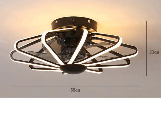 110V Lamp Creative Restaurant Fan Lamp Living Room Bedroom Integrated Ceiling Lamp