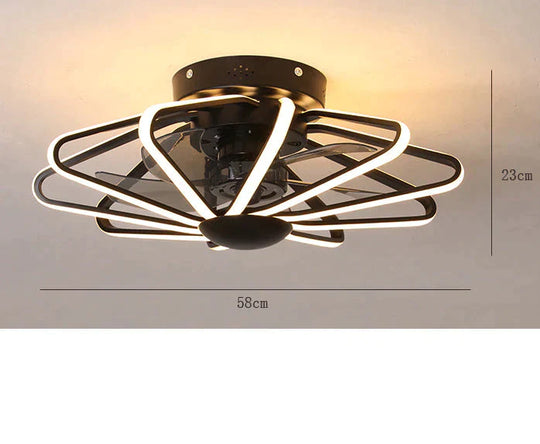 110V Lamp Creative Restaurant Fan Living Room Bedroom Integrated Ceiling