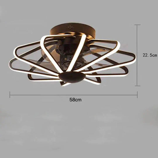 110V Lamp Creative Restaurant Fan Lamp Living Room Bedroom Integrated Ceiling Lamp