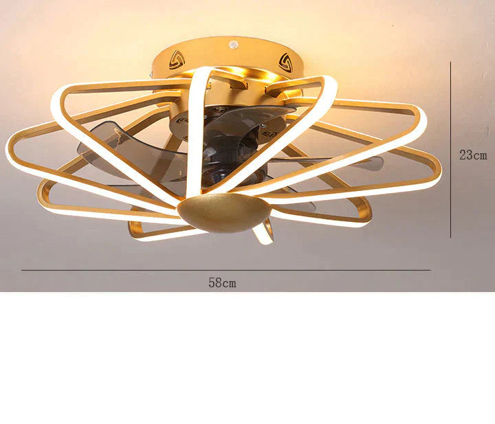 110V Lamp Creative Restaurant Fan Lamp Living Room Bedroom Integrated Ceiling Lamp