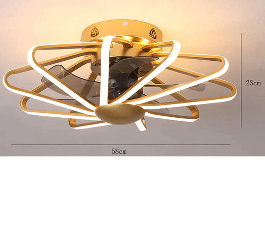 110V Lamp Creative Restaurant Fan Living Room Bedroom Integrated Ceiling