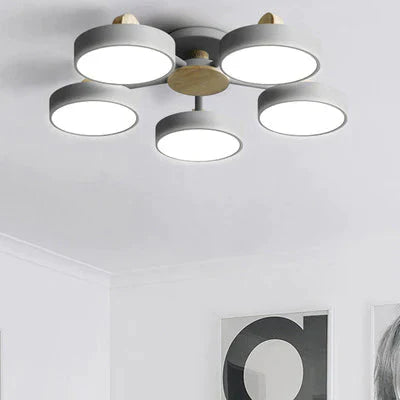 New Solid Wood Led Lamp For Nordic Living Room Ceiling