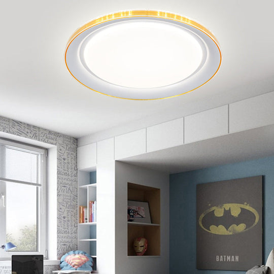 Macaron Modern Ceiling Mount Led Light With Acrylic Undertint - Ideal For Office