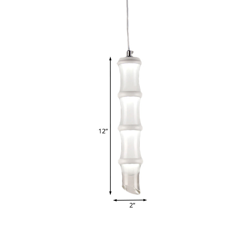 Modern LED Acrylic Bamboo Pendant Light in Warm/White