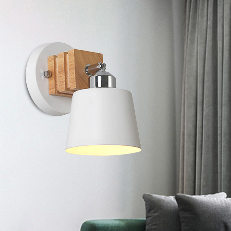 Rotatable Wall Light Nordic Style Lamp 1 Head White Finish - Bedside Or Bathroom