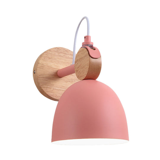 Metal Macaron Wall Sconce Lamp Shade For Kids Bedroom And Shop - Single Head Light