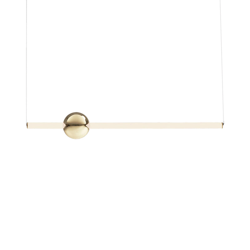 White/Gold Glass Chandelier Lamp - Modernist Design Led Ceiling Pendant Light With