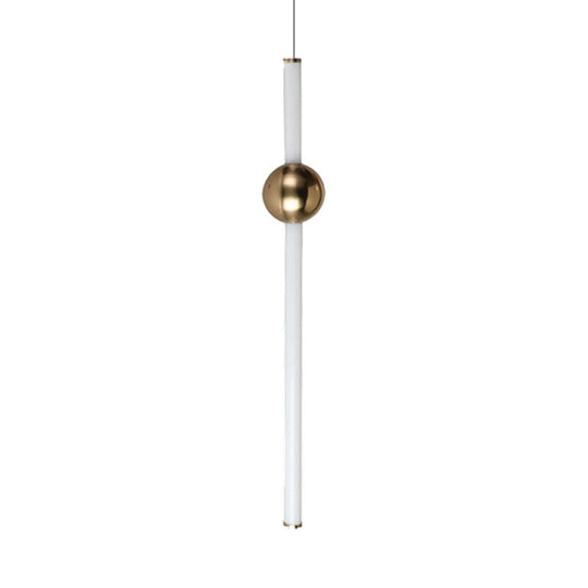 White/Gold Glass Chandelier Lamp - Modernist Design Led Ceiling Pendant Light With