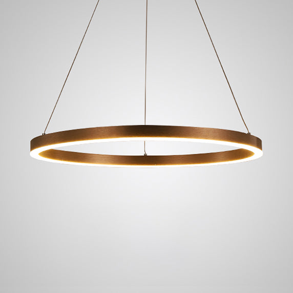 Contemporary Acrylic Shade Round Chandelier Pendant Ceiling Light - Warm/White Glow