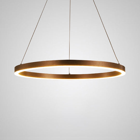 Contemporary Acrylic Shade Round Chandelier Pendant Ceiling Light - Warm/White Glow