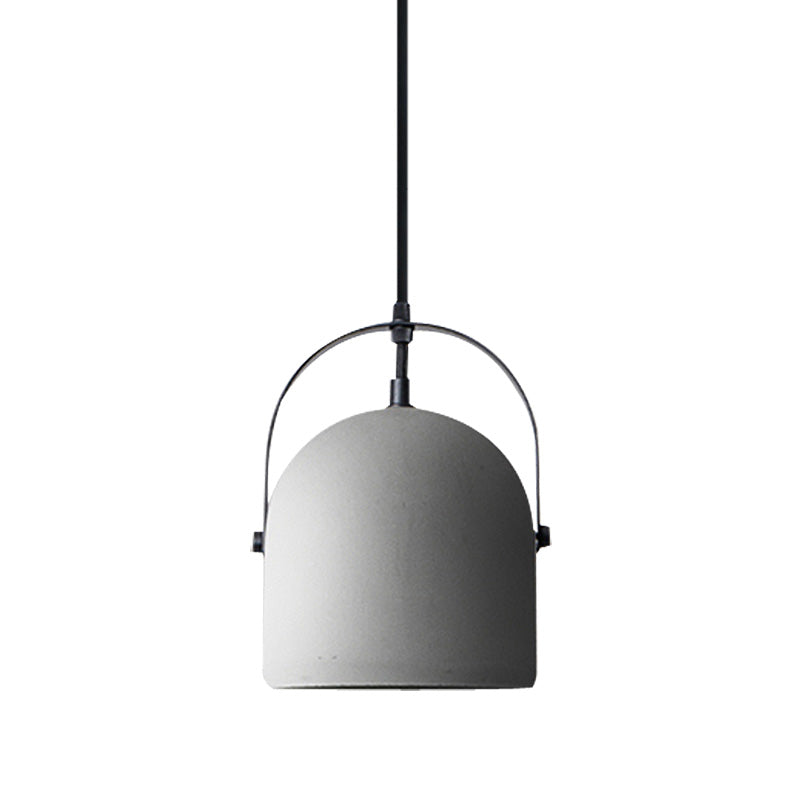 Industrial Gray Dome Ceiling Pendant Light - Stylish Dining Room Suspension