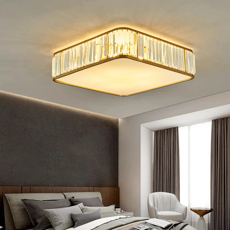 Simple Modern Crystal Lamp Atmosphere Dining Room Bedroom Crystal Ceiling Lamp