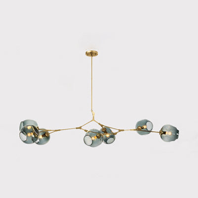 Bubble Chandelier With Modern Glass Ball Shade - 5/6/7 Lights Black/Gold Finish Ceiling Lighting