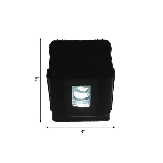 Modern Cubic Led Wall Lamp In Black With Colorful Light Options & Aluminum Finish