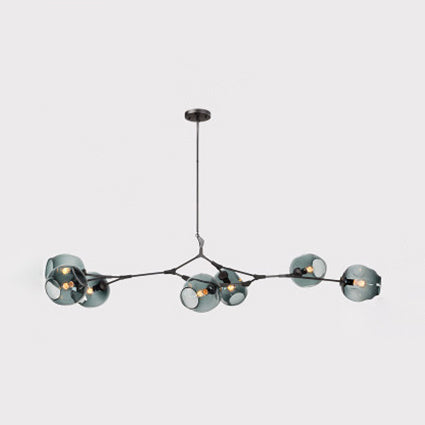 Bubble Chandelier With Modern Glass Ball Shade - 5/6/7 Lights Black/Gold Finish Ceiling Lighting