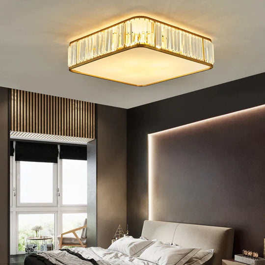 Simple Modern Crystal Lamp Atmosphere Dining Room Bedroom Crystal Ceiling Lamp