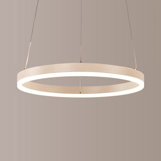 Modern 1/2/3-Light Chandelier Pendant With Acrylic Shade - Brown/Black/White Ceiling Light In