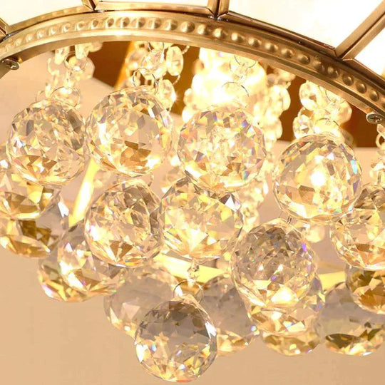 Crystal Living Room Lamp Led All Copper Ceiling