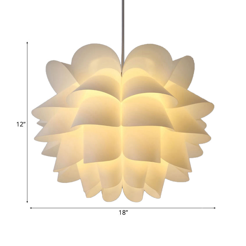 Modern White Lotus Pendant Ceiling Light - 3 Sizes Available