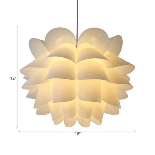 Modern White Lotus Pendant Ceiling Light - 3 Sizes Available